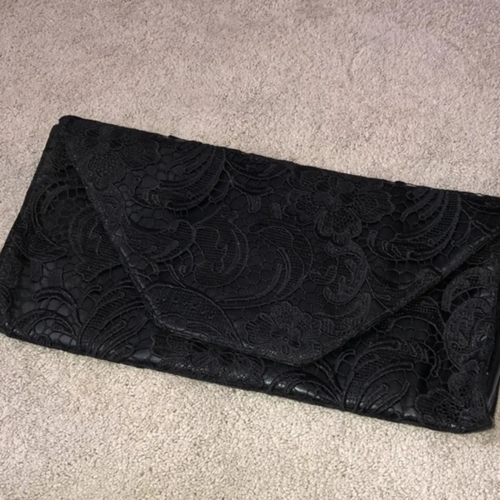 Jessica Simpson‎ Large Holiday Envelope Clutch Bag Black B